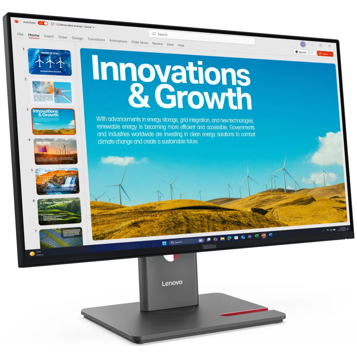 Монитор Lenovo 24" ThinkVision P24QD-40 (64B1GAT1UK) - фото 3