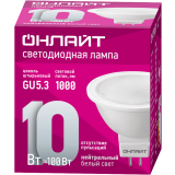 Светодиодная лампочка ОНЛАЙТ OLL-MR16-10-230-4K-GU5.3 (10 Вт, GU5.3) (61890)