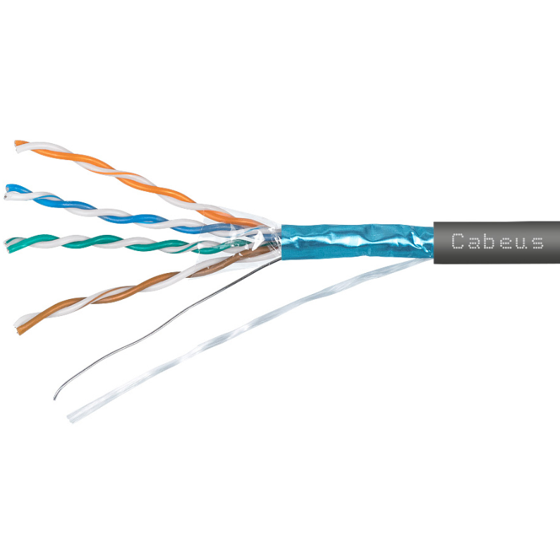 Бухта Cabeus FTP-4P-Cat.5e-SOLID-LSZH-BK, 305м