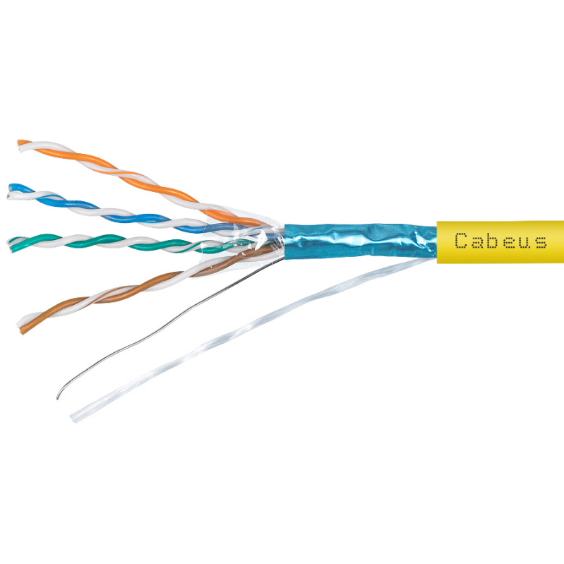 Бухта Cabeus FTP-4P-Cat.5e-SOLID-LSZH-YL, 305м