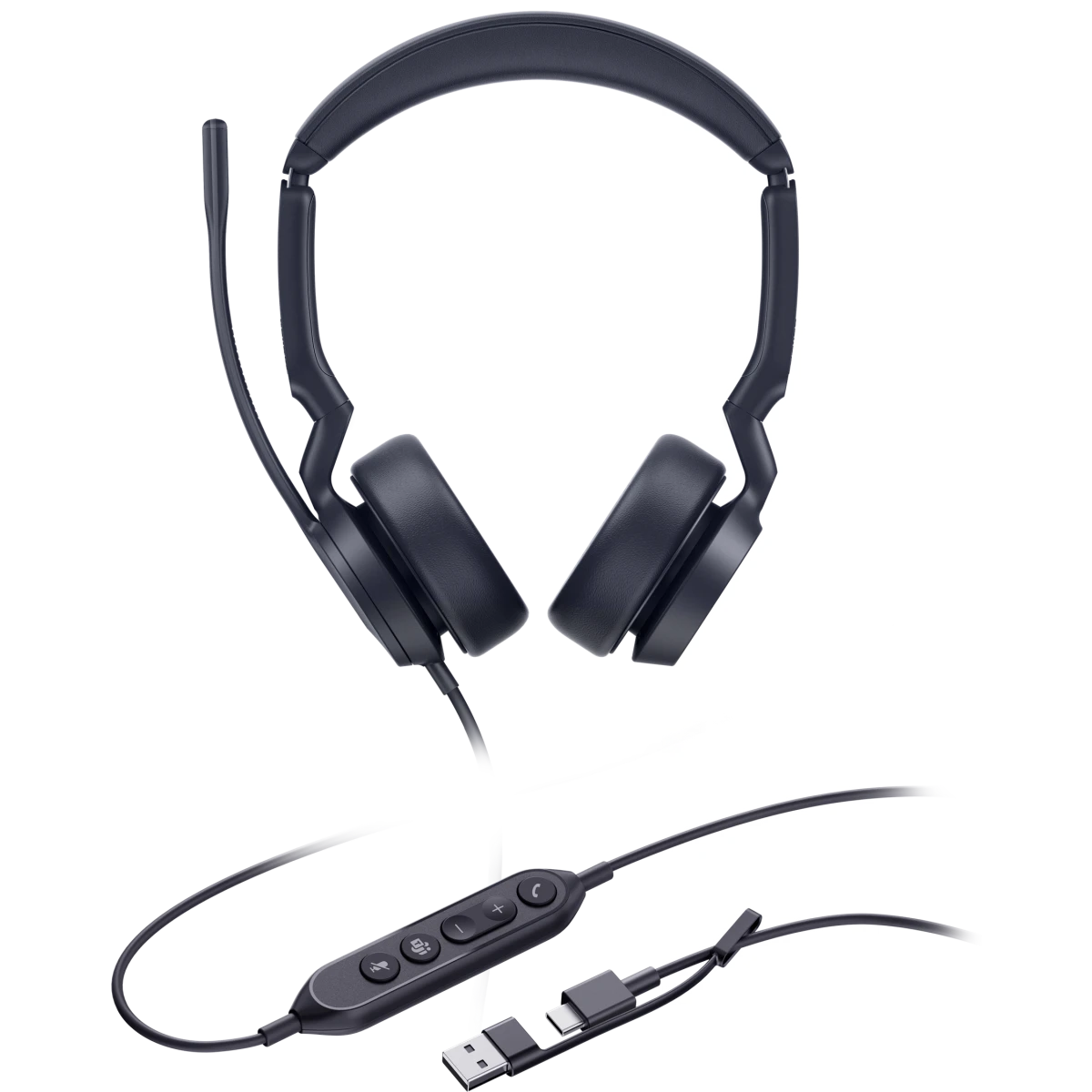 Гарнитура Yealink UH44 Dual UC USB-C/A - 1308187 - фото 2