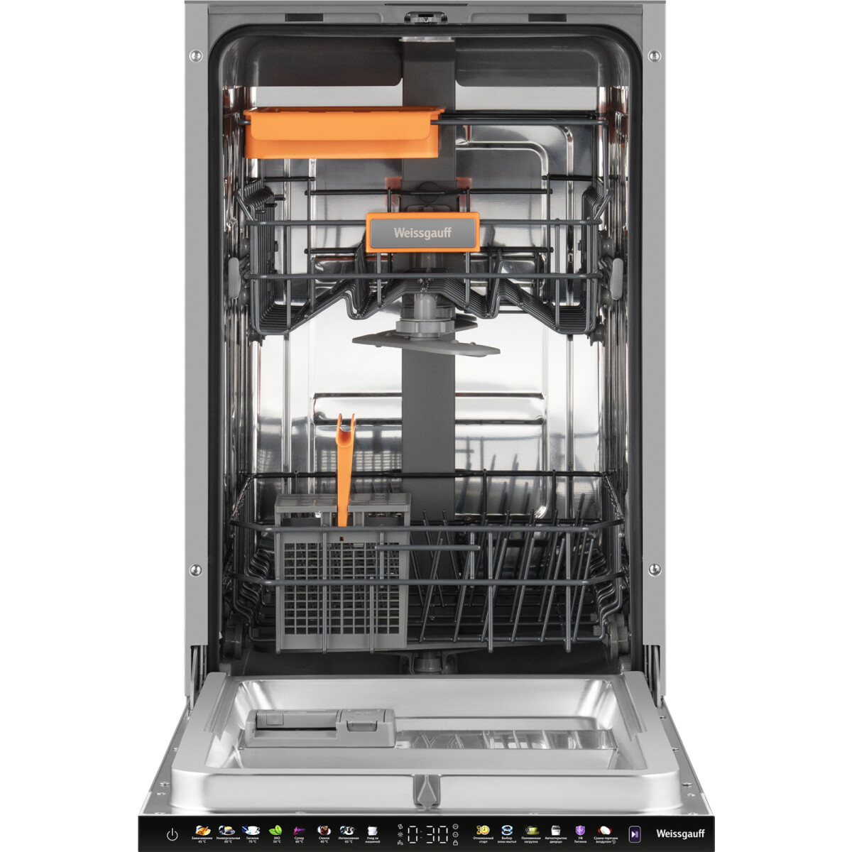 Встраиваемая посудомоечная машина Weissgauff BDW 4538 Touch Inverter Autoopen Timer Floor - 438943 - фото 4