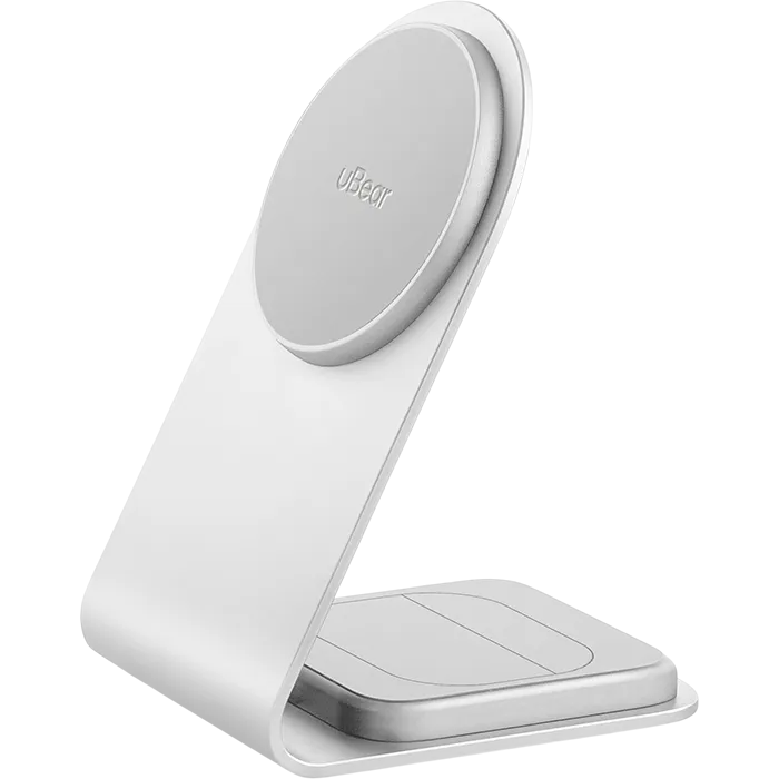 Беспроводное зарядное устройство uBear Stellar Dual Silver - WL26SL21SD-AD - фото 2