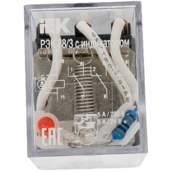 Реле промежуточное IEK РЭК78/3 MY3 - RRP20-3-05-220A-LED - фото 3