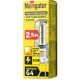 Светодиодная лампочка Navigator NLL-S-G4-2.5-230-3K (2.5 Вт, G4) (71347)