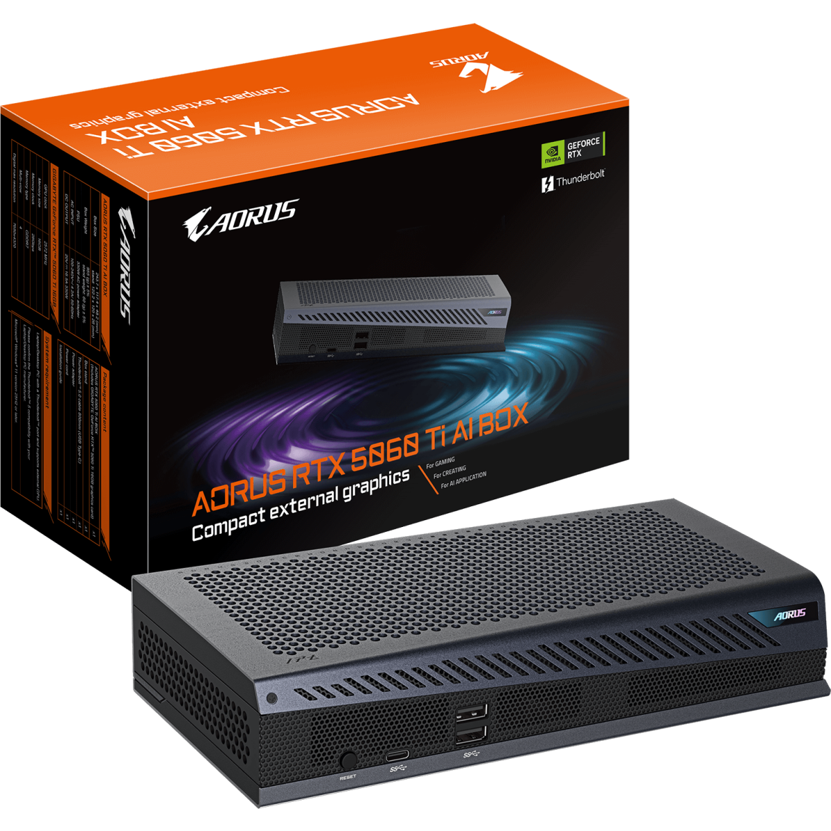 Внешняя видеокарта NVIDIA GeForce RTX 5060 Ti Gigabyte AORUS AI BOX 16GB (GV-N506TIXEB-16GD) - фото 7