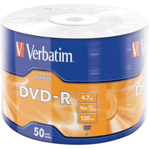 Диск DVD-R Verbatim 4.7GB 16x (50 шт.) (43791)