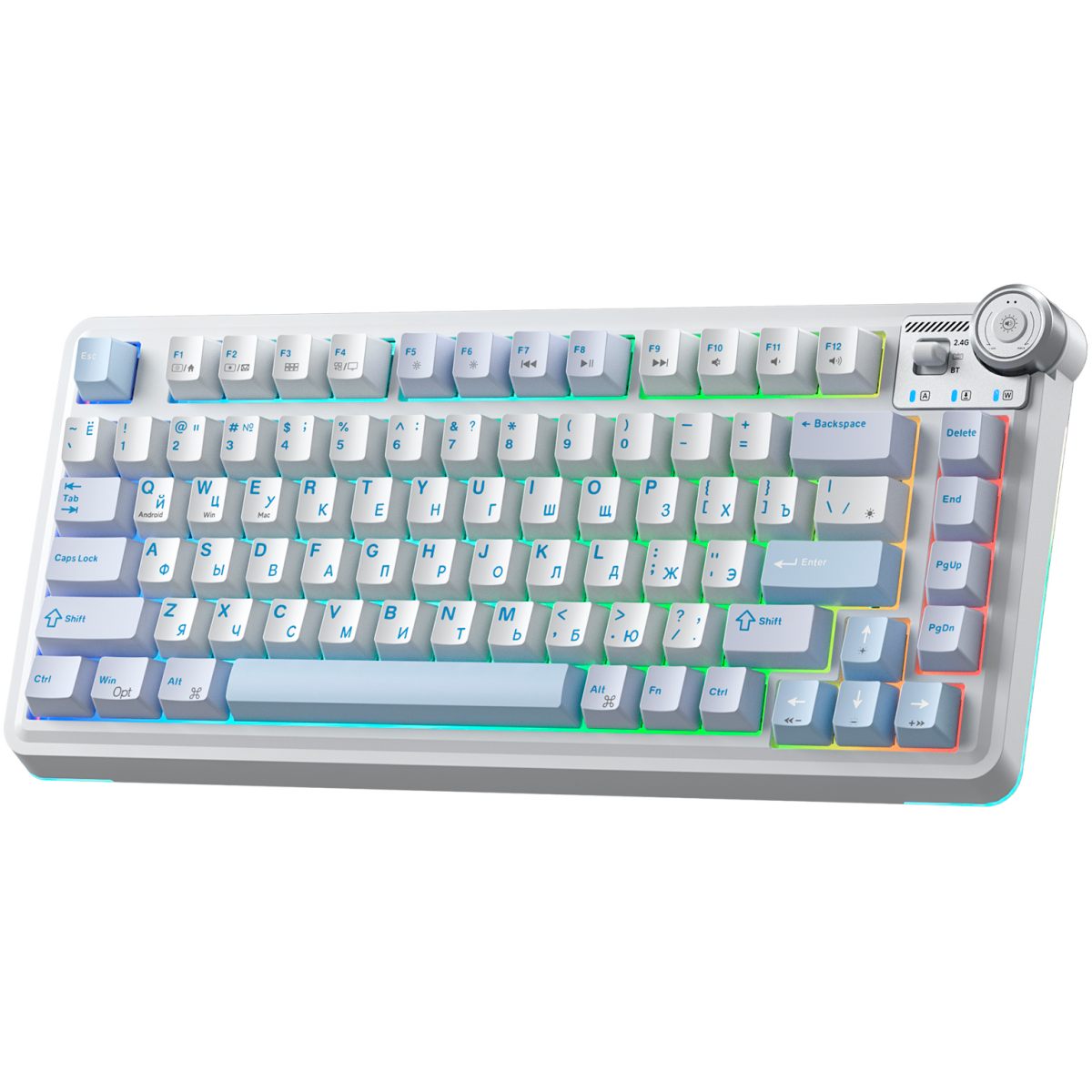 Клавиатура AULA AU75 Light Blue/White - фото 2