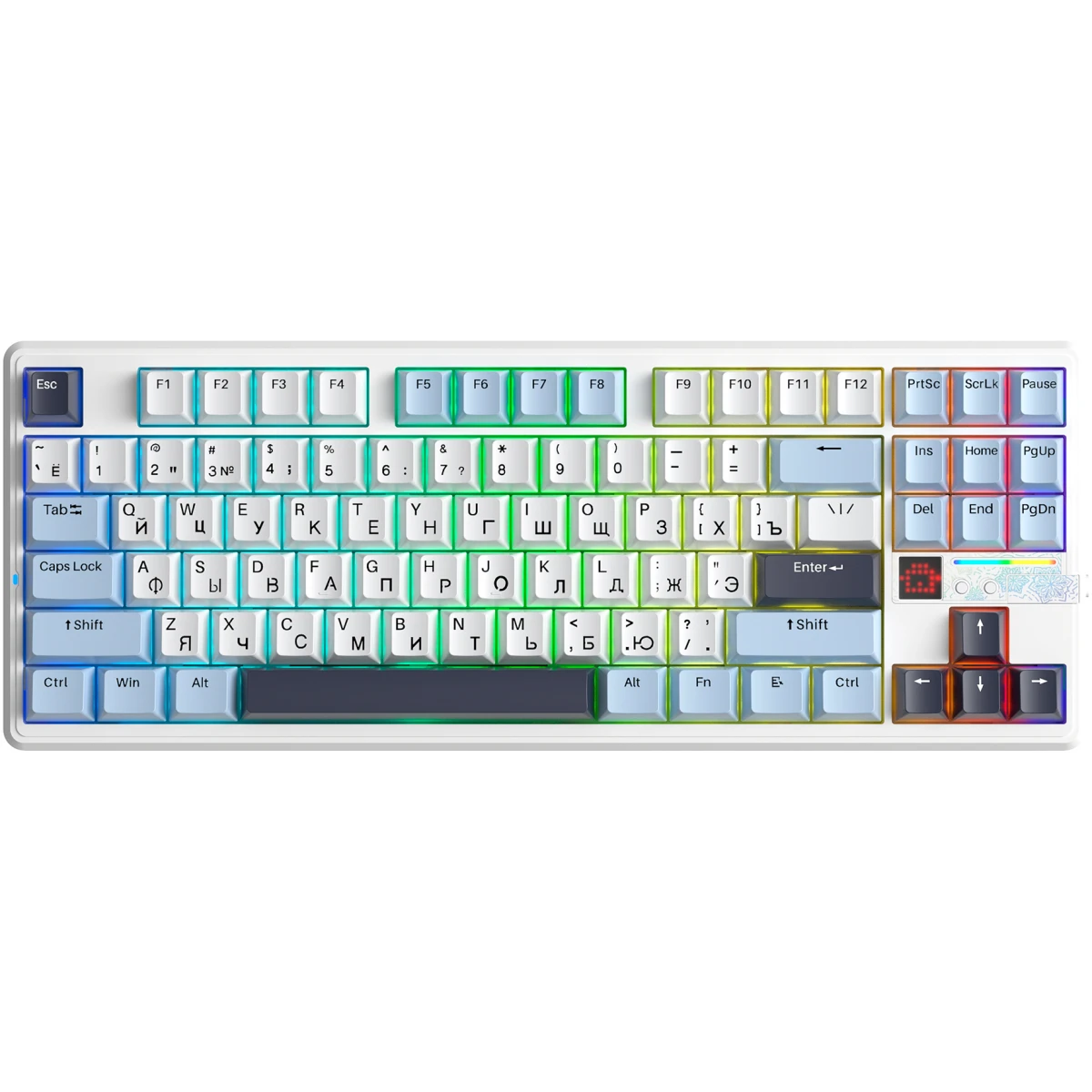 Клавиатура AULA F87 Pro V2 Blue/White/Purple