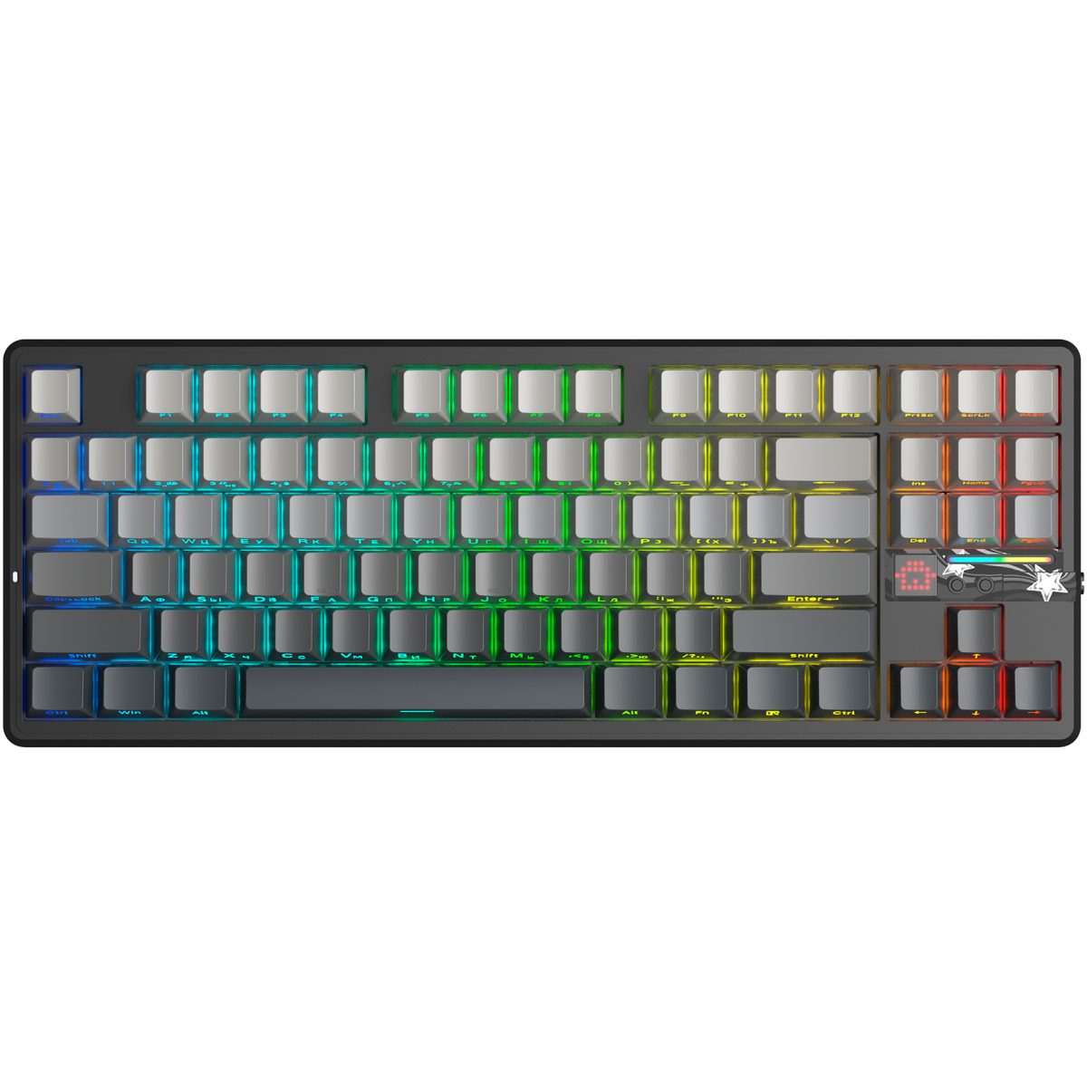 Клавиатура AULA F87 Pro V2 Gradient - Blue/White/Purple