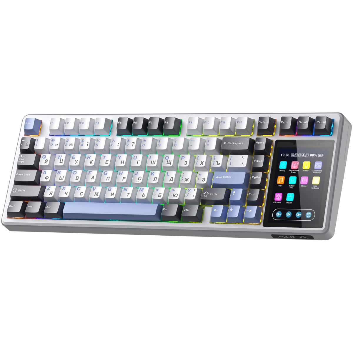 Клавиатура AULA L99 White/Grey/Blue - фото 2