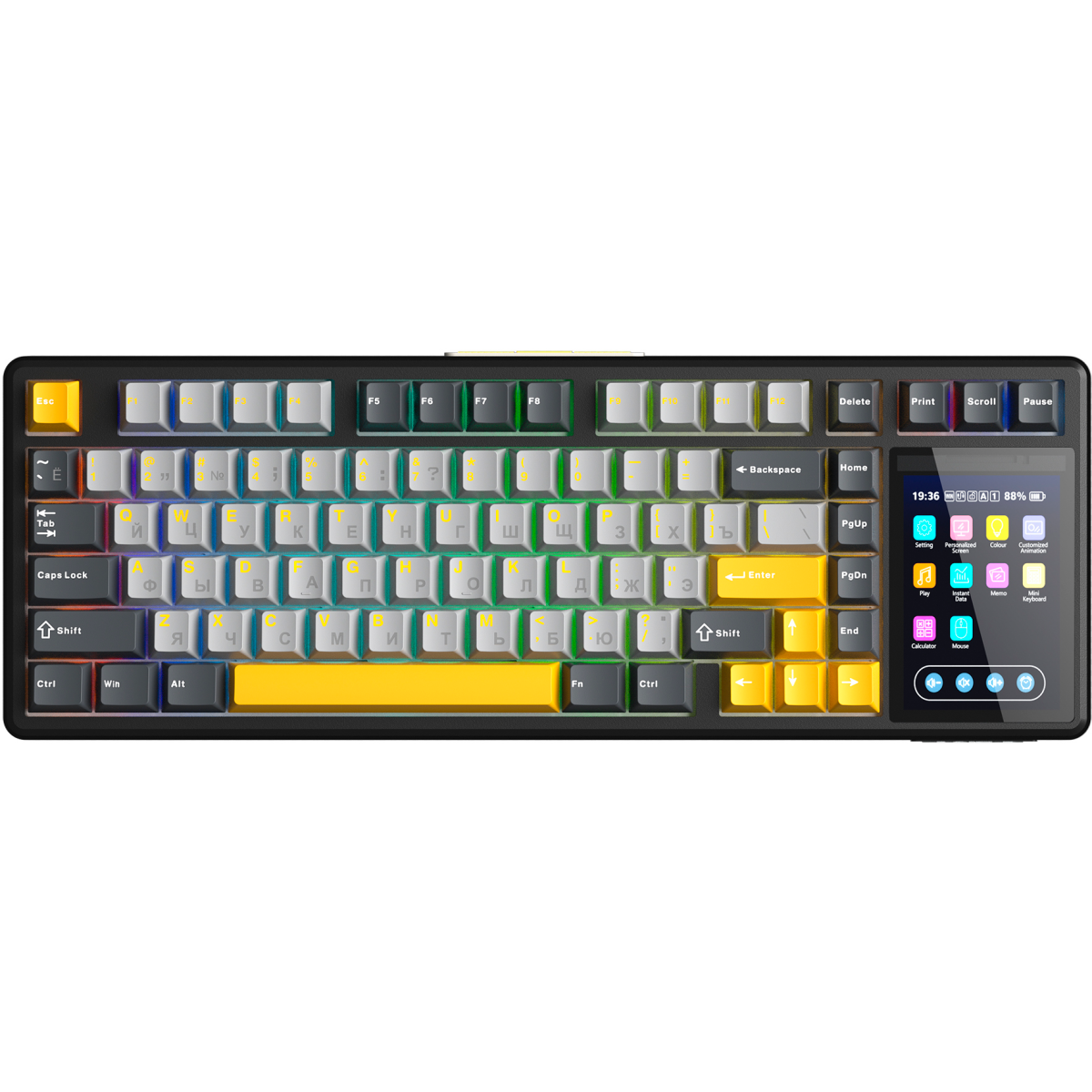 Клавиатура AULA L99 Black/Grey/Yellow