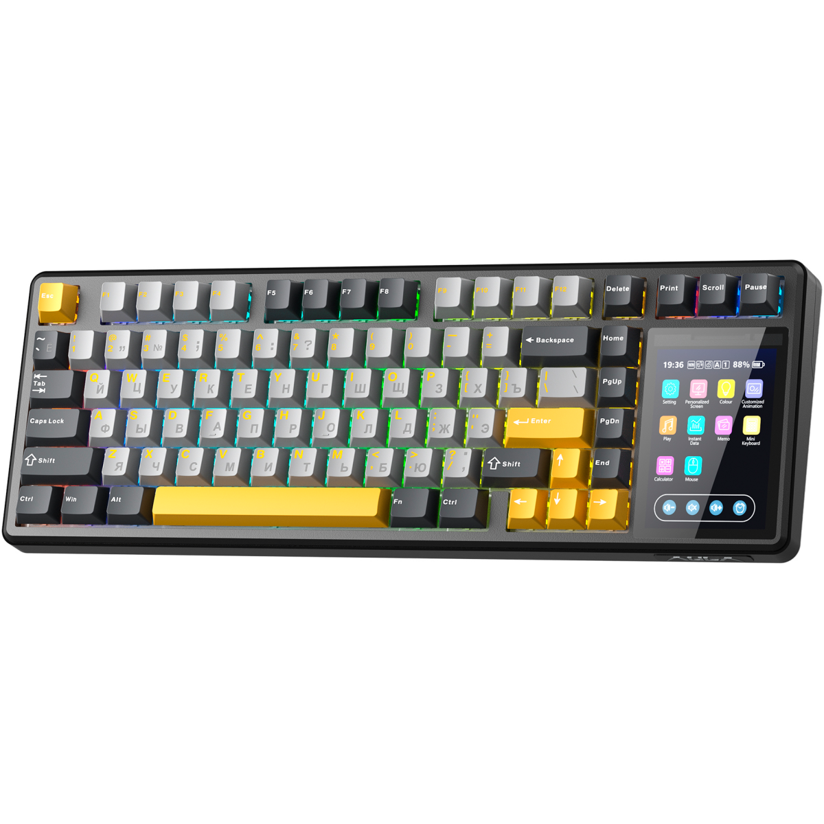 Клавиатура AULA L99 Black/Grey/Yellow - фото 2