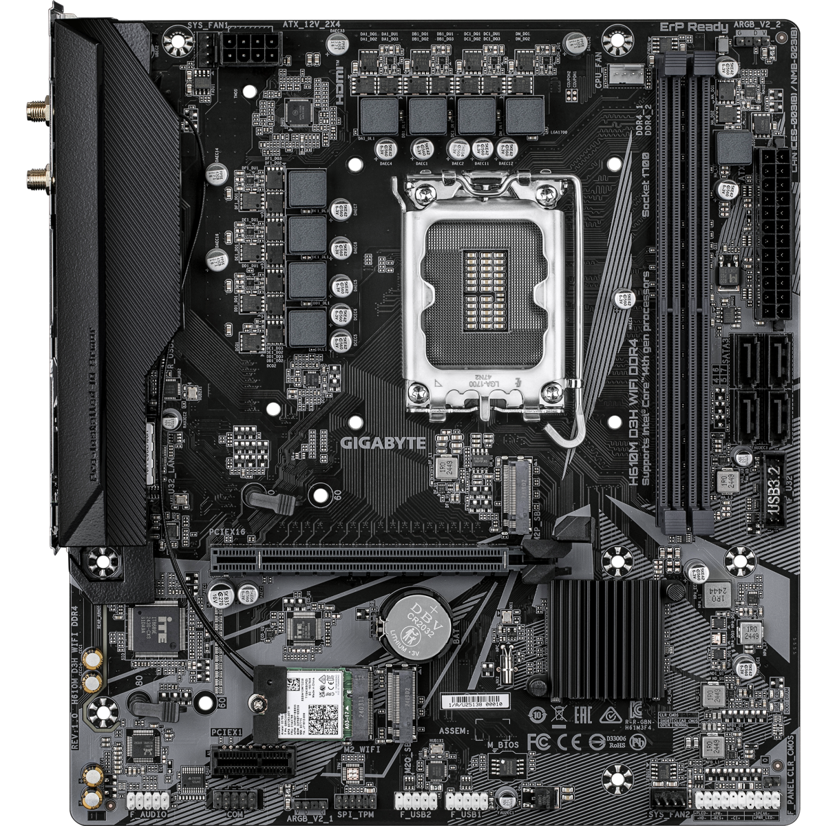 Материнская плата Gigabyte H610M D3H WIFI DDR4