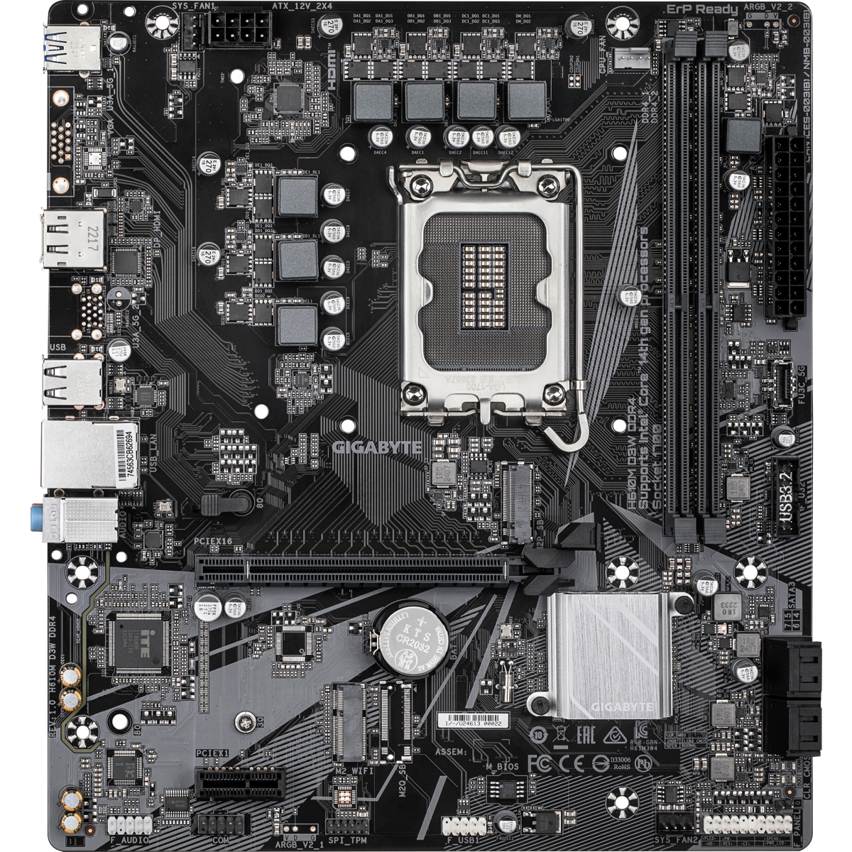 Материнская плата Gigabyte H610M D3W DDR4