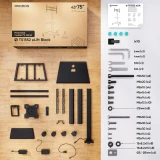 Мобильная стойка Onkron TS1552E eLift Black (TS1552E-B)