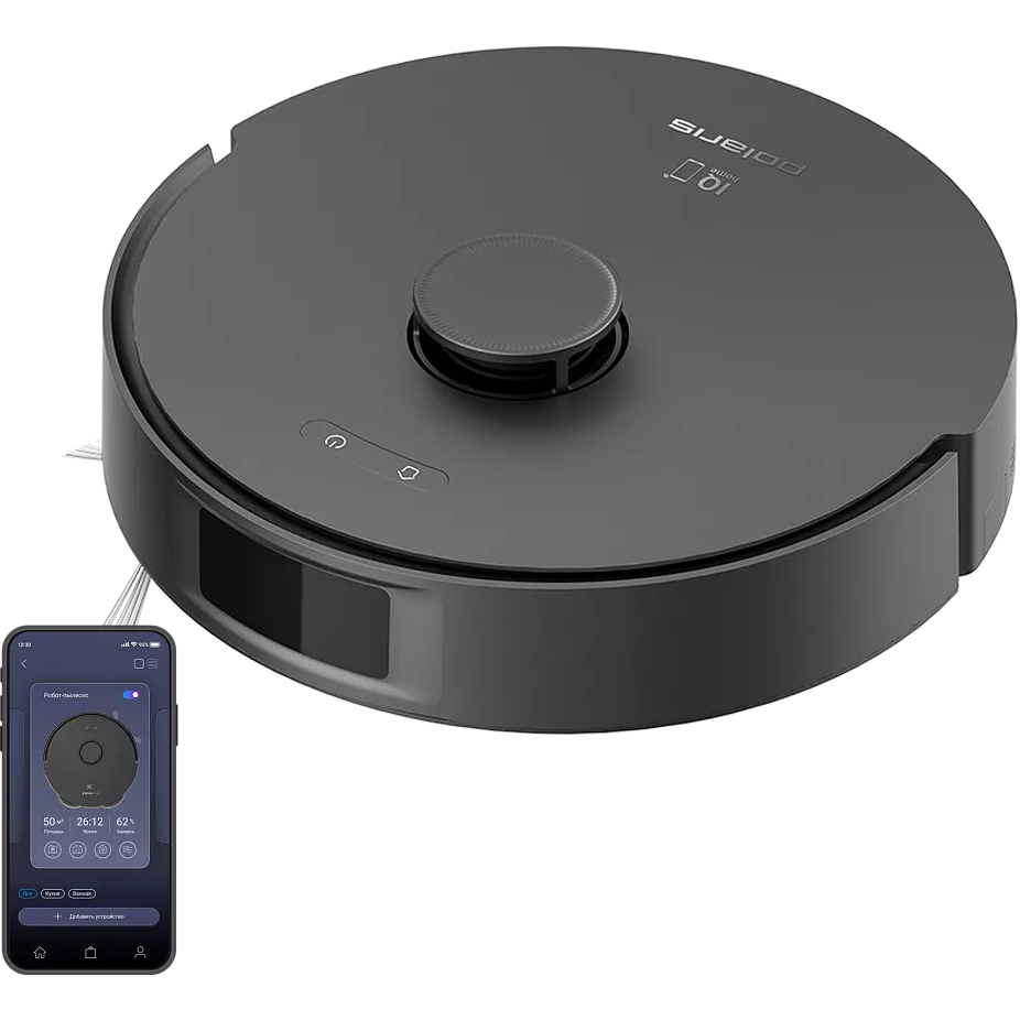 Робот-пылесос Polaris PVCR 4750 Wi-Fi IQ Home Black