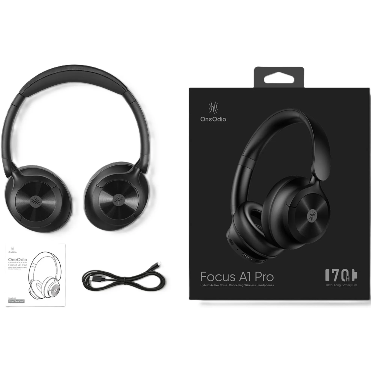 Гарнитура OneOdio Focus A1 Pro Black - 80006440 - фото 3
