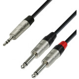Разветвитель 3.5 Jack (M) - 2x 6.3 Jack (M),  3м, Adam Hall K4YWPP0300