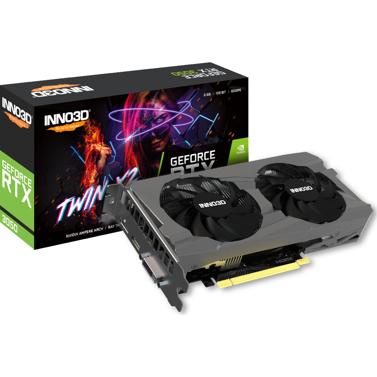 Видеокарта NVIDIA GeForce RTX 3050 INNO3D Twin X2 V2 6GB (N30502-06D6-1880VA60) - фото 2