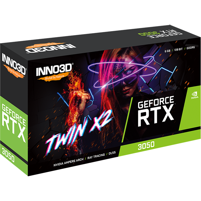 Видеокарта NVIDIA GeForce RTX 3050 INNO3D Twin X2 V2 6GB (N30502-06D6-1880VA60) - фото 3