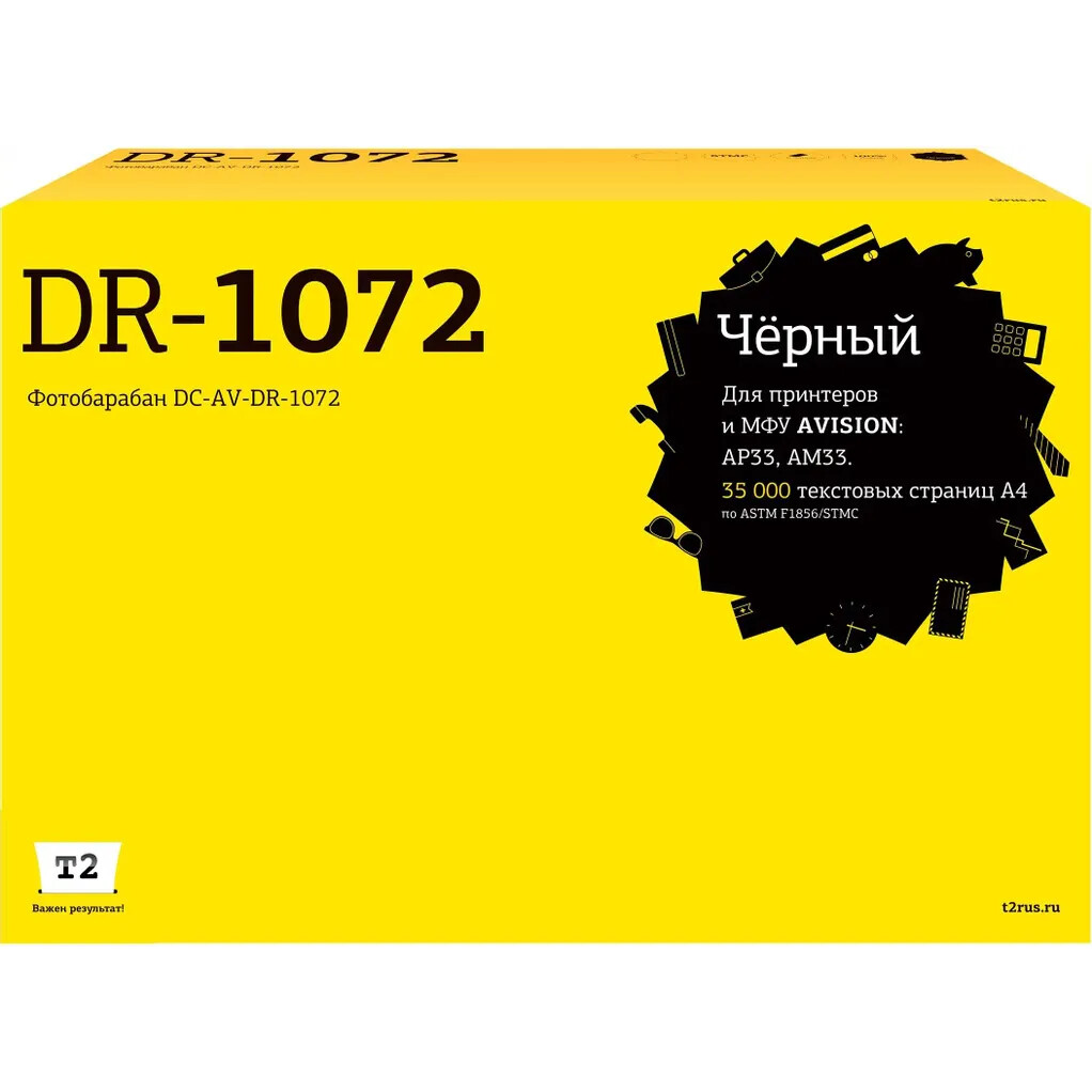 Фотобарабан T2 DC-AV-DR-1072 Black
