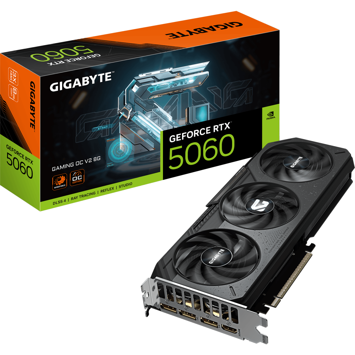 Видеокарта NVIDIA GeForce RTX 5060 Gigabyte GAMING OC V2 8GB (GV-N5060GAMING OCV2-8GD) - фото 10