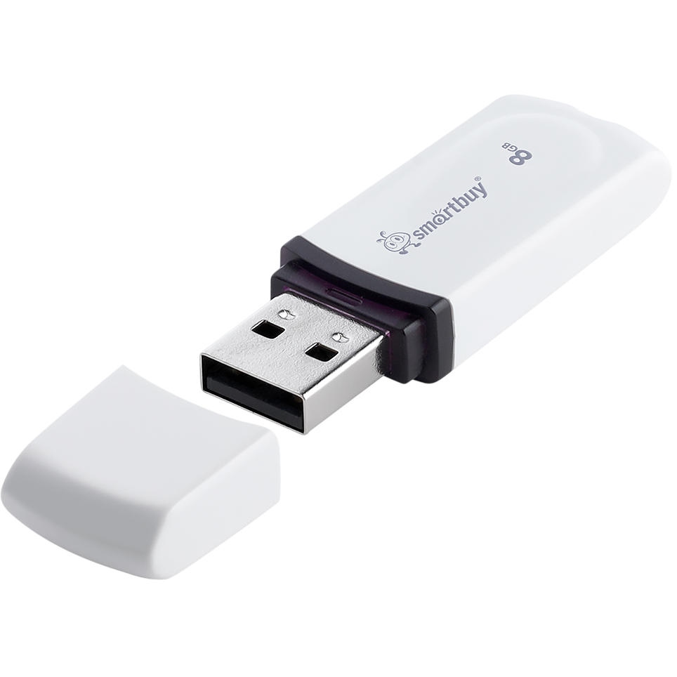 USB Flash накопитель 8GB SmartBuy Paean White (SB8GBPN-W) - фото 2