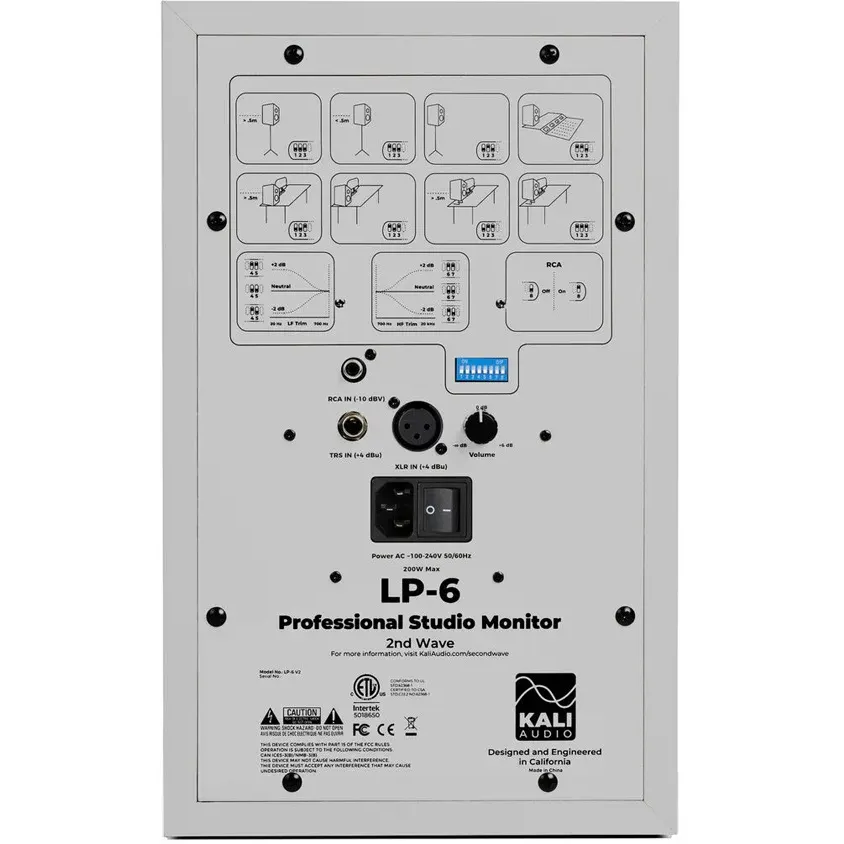 Акустическая система Kali Audio LP-6 V2 White - LP-6W V2 - фото 3