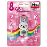 USB Flash накопитель 8Gb Mirex Rabbit White/Grey (13600-KIDRBG08)