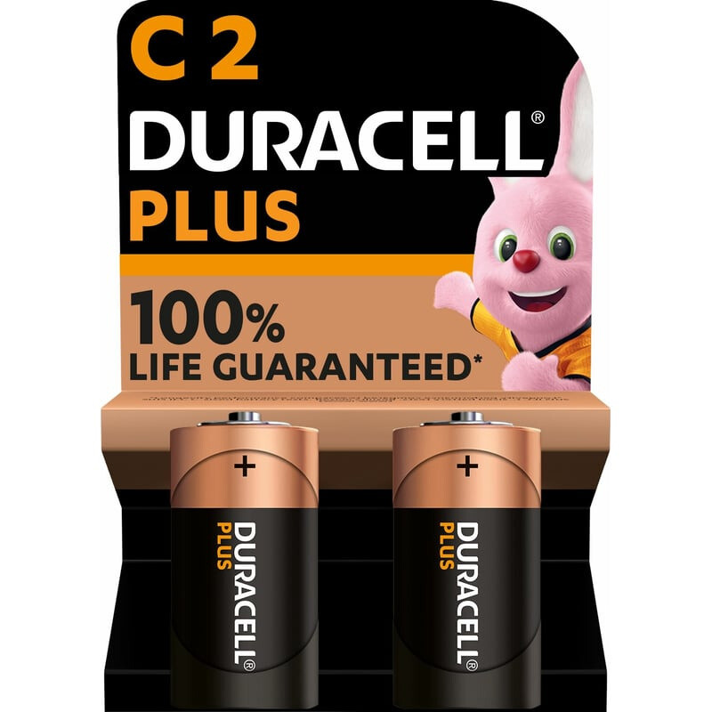 Батарейка Duracell Plus (C, 2 шт.) - Б0056038