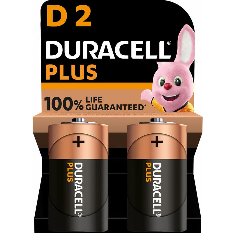 Батарейка Duracell Plus (D, 2 шт.) - Б0028927