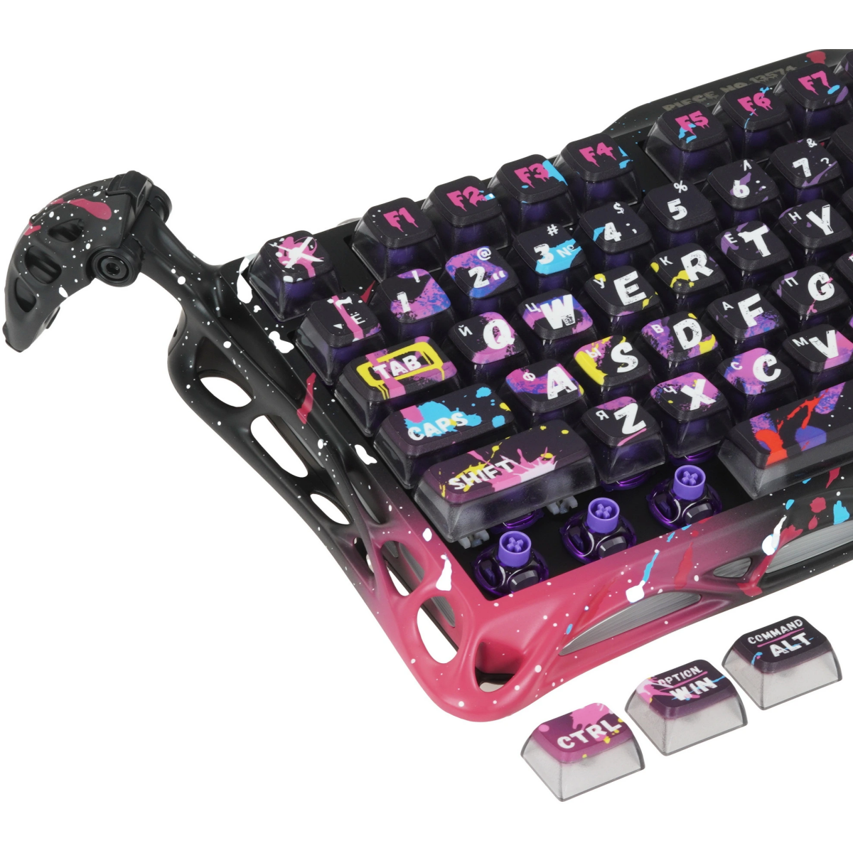 Клавиатура Gravastar Mercury V75 Pro Neon Graffiti Black - V75 Pro U CG BLK - фото 6