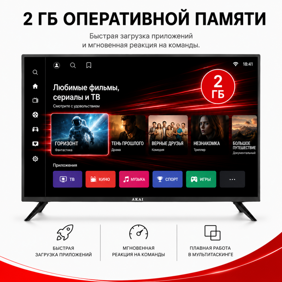 ЖК телевизор Akai 50" TA50BQ900 - фото 8