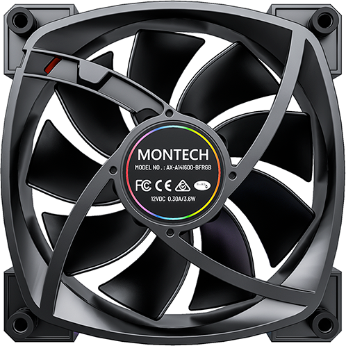 Вентилятор для корпуса MONTECH RX120 PWM BLACK (3 шт.) - RX120B3P - фото 6