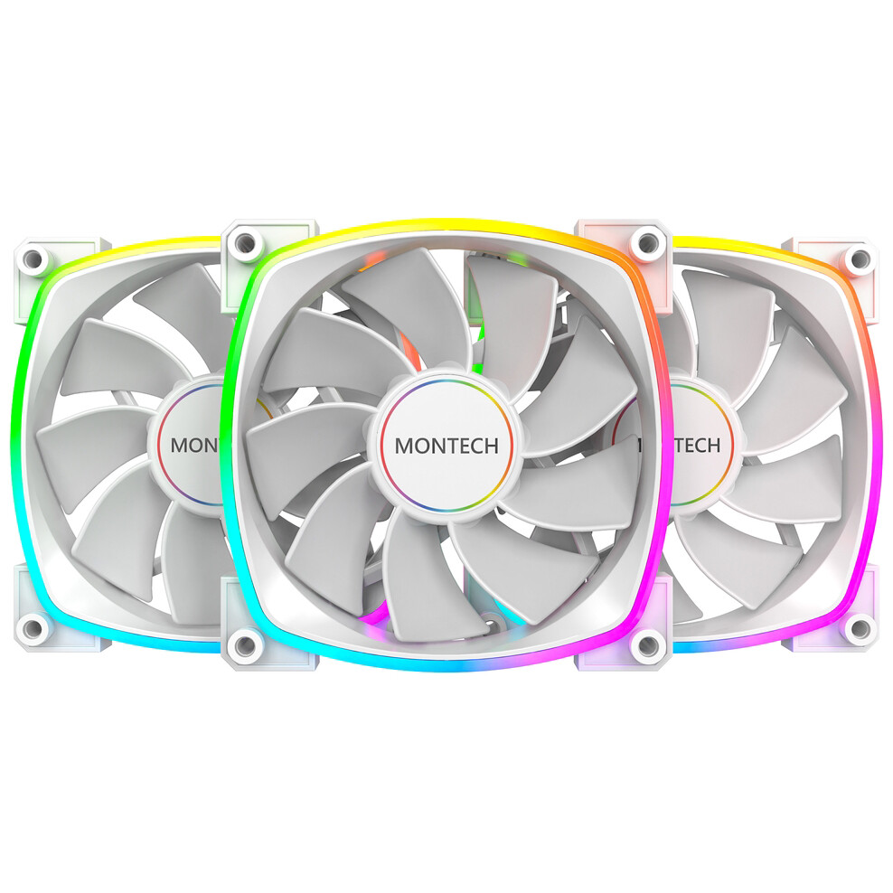 Вентилятор для корпуса MONTECH RX120 PWM WHITE (3 шт.) - RX120W3P