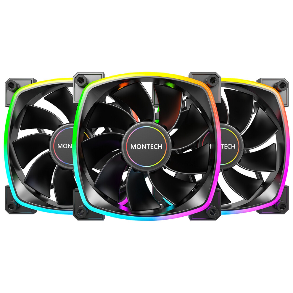 Вентилятор для корпуса MONTECH RX120 PWM BLACK (3 шт.) - RX120B3P