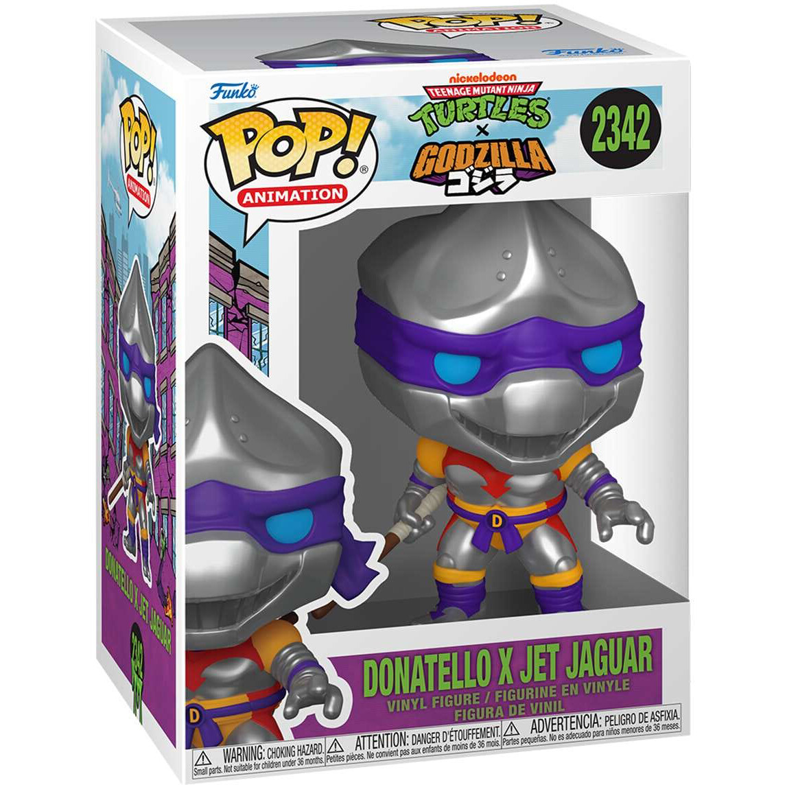 Фигурка Funko POP! Animation TMNT x Godzilla Donatello x Jet Jaguar - 90584 - фото 2