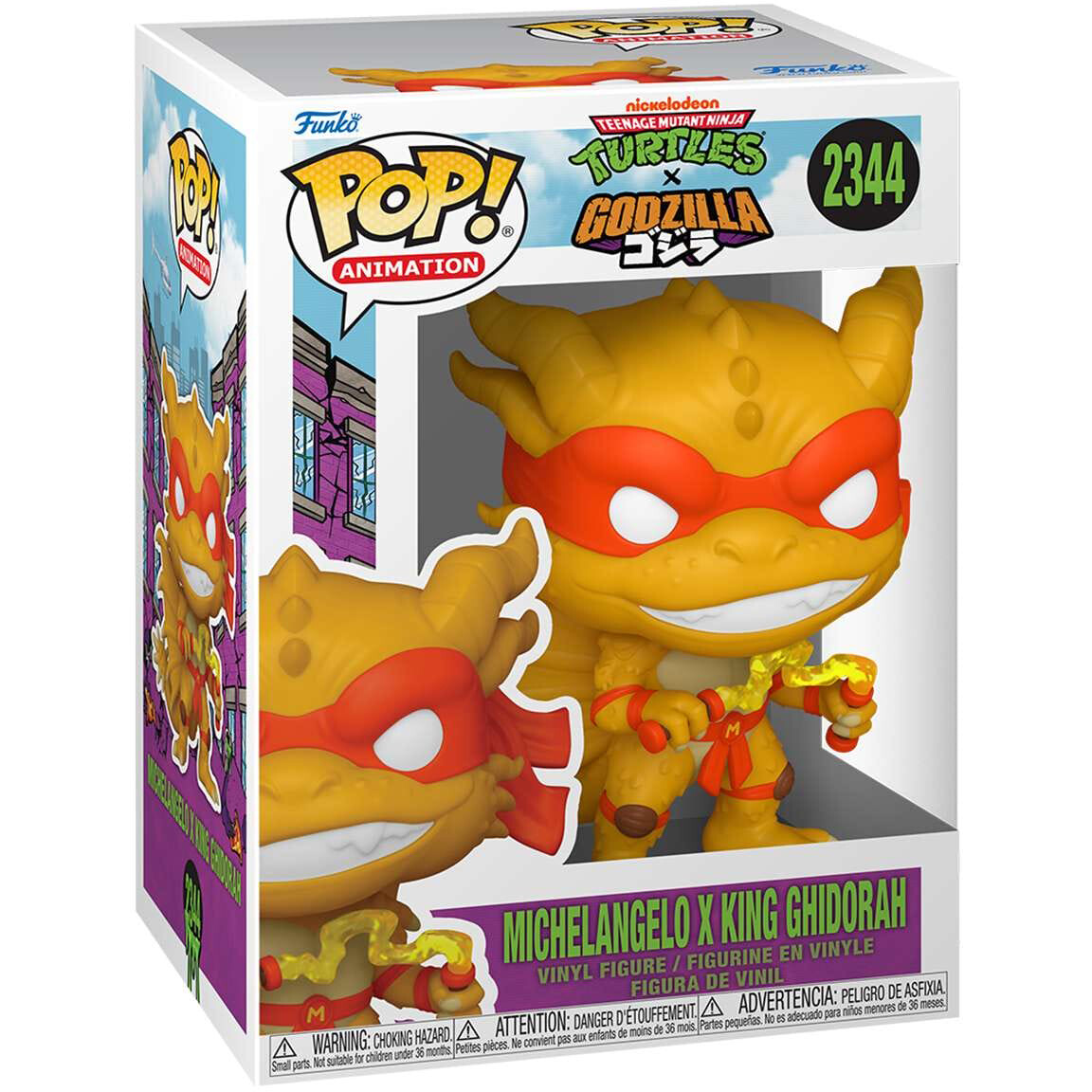 Фигурка Funko POP! Animation TMNT x Godzilla Michelangelo x King Ghidorah - 90586 - фото 2