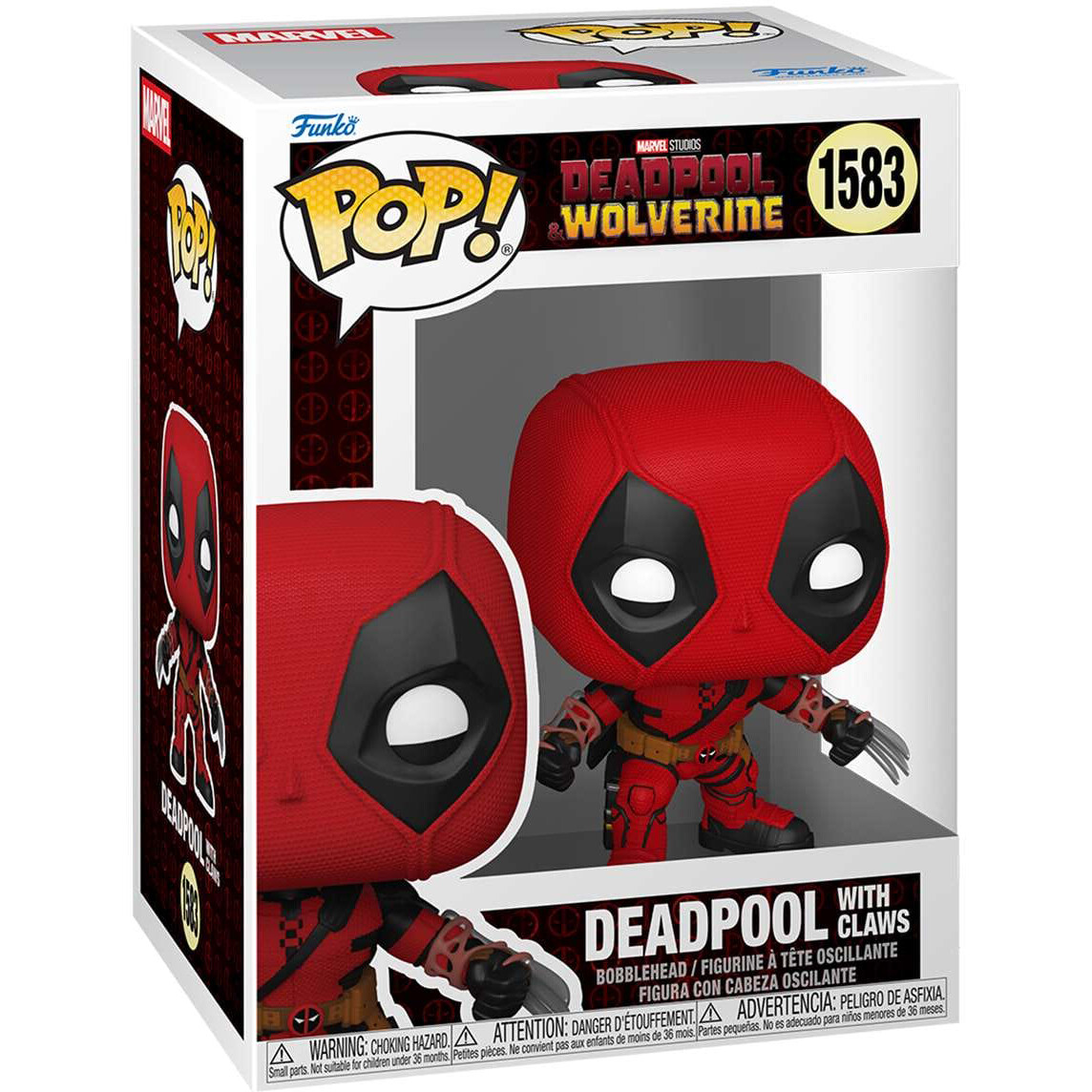 Фигурка Funko POP! Bobble Marvel Deadpool 3 Deadpool with Claws - 90456 - фото 2