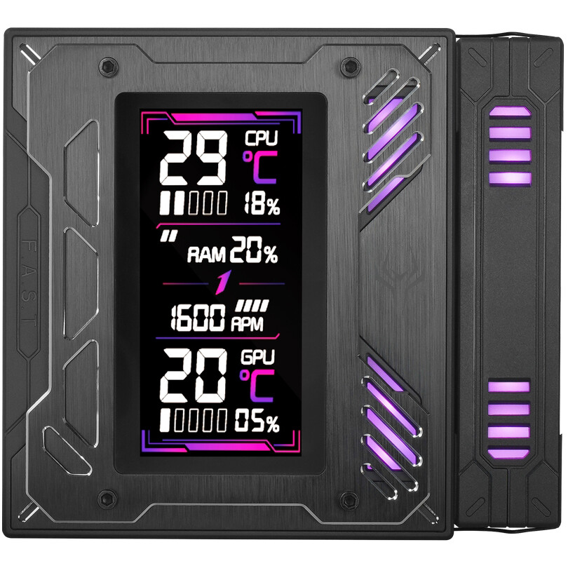 Кулер 1STPLAYER F.A.S.T. FT12DSL-6 Black - FT12DSL-6-BK - фото 3