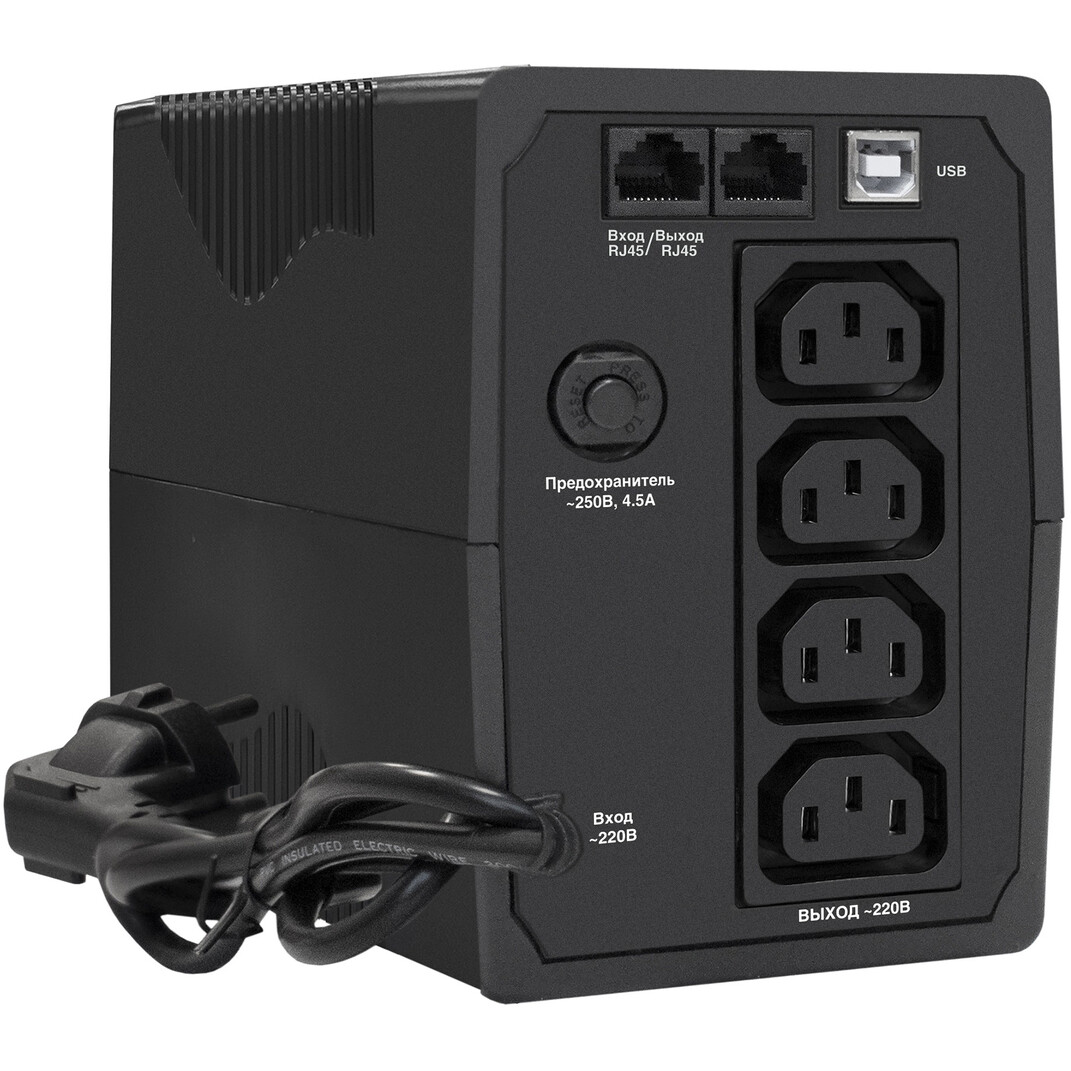 ИБП ExeGate Power Smart ULB-850.LCD.AVR.4C13.RJ.USB - EP285476RUS - фото 3