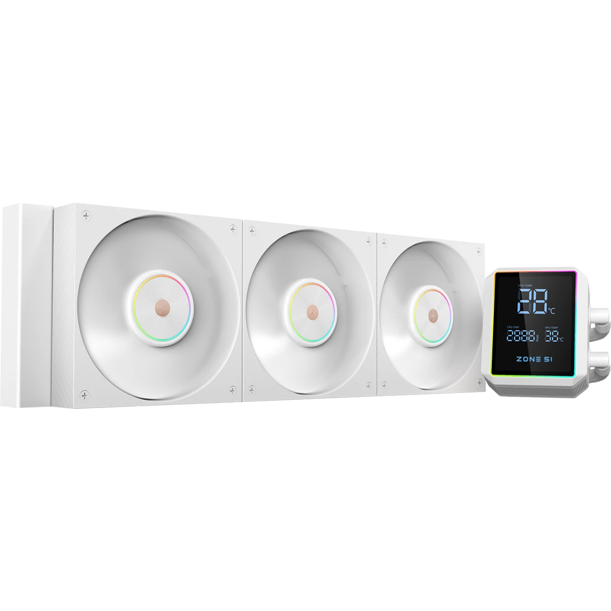 Система жидкостного охлаждения ZONE 51 STREAM Liquid 360DS ARGB White - Z51-STR-L3AWHT