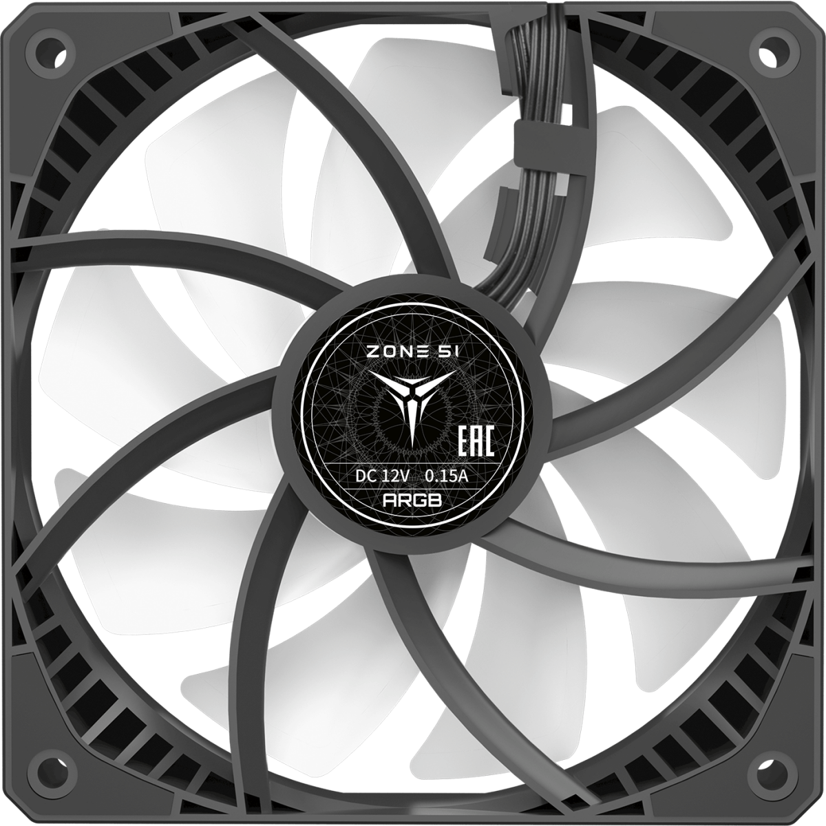 Вентилятор для корпуса ZONE 51 LUCID 120 ARGB Black - Z51-L2A-BK - фото 6
