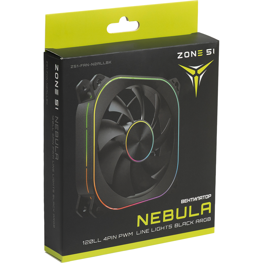 Вентилятор для корпуса ZONE 51 NEBULA 120LL Black - Z51-FAN-N2ALLBK - фото 8