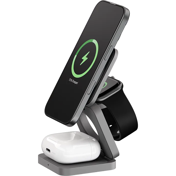 Беспроводное зарядное устройство uBear Balance Ultra Grey - WL31SG31BL-AW - фото 7