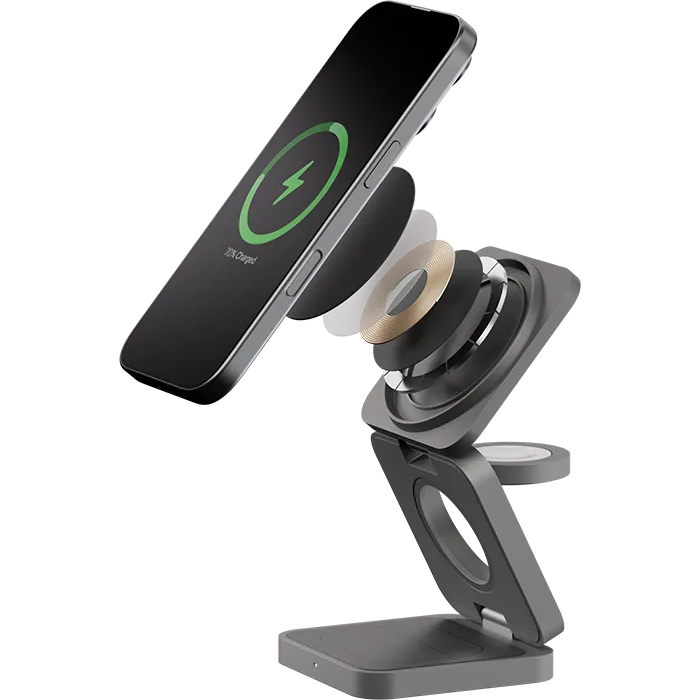 Беспроводное зарядное устройство uBear Balance Ultra Grey - WL31SG31BL-AW - фото 8