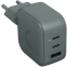 Сетевое зарядное устройство COMMO 65W Multi Charger Dual Grey/Green - TC-Y65-NCQ-3CAG-2	
