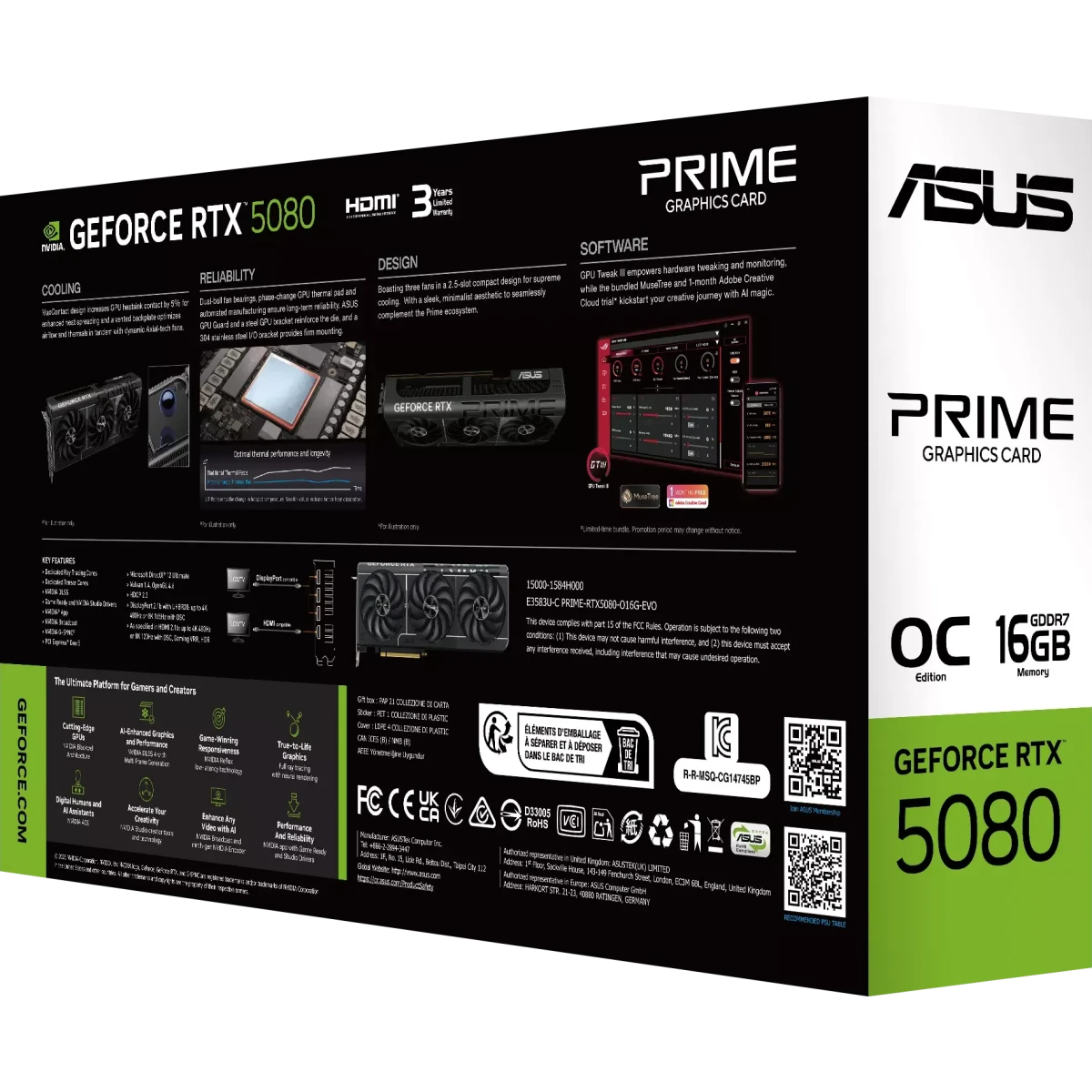 Видеокарта NVIDIA GeForce RTX 5080 ASUS PRIME EVO OC 16GB (PRIME-RTX5080-O16G-EVO) - фото 11