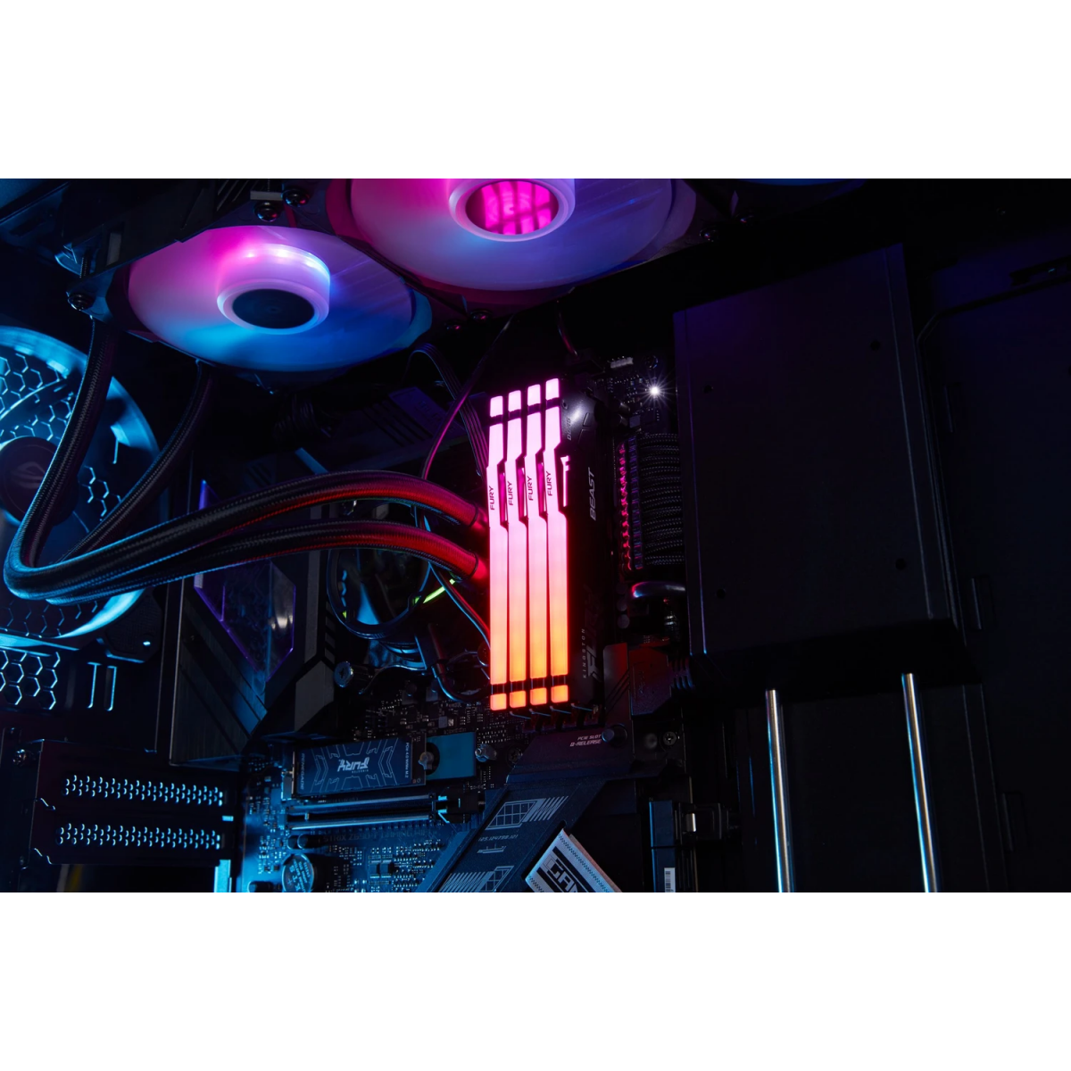 Оперативная память 16GB DDR5 6000MHz Kingston Fury Beast RGB (KF560C36BBE2A-16) - фото 5